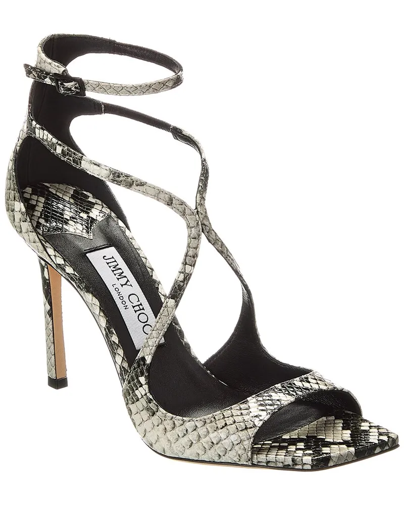 Jimmy Choo Azia 95 Leather Sandal Brown