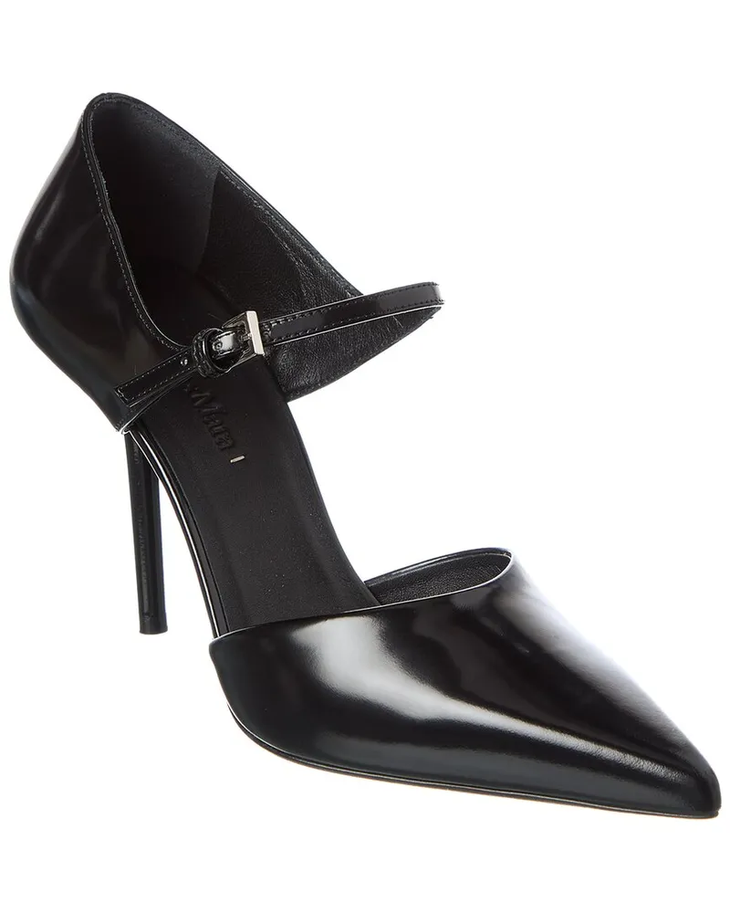 Max Mara Charlie Leather Slingback Pump Black