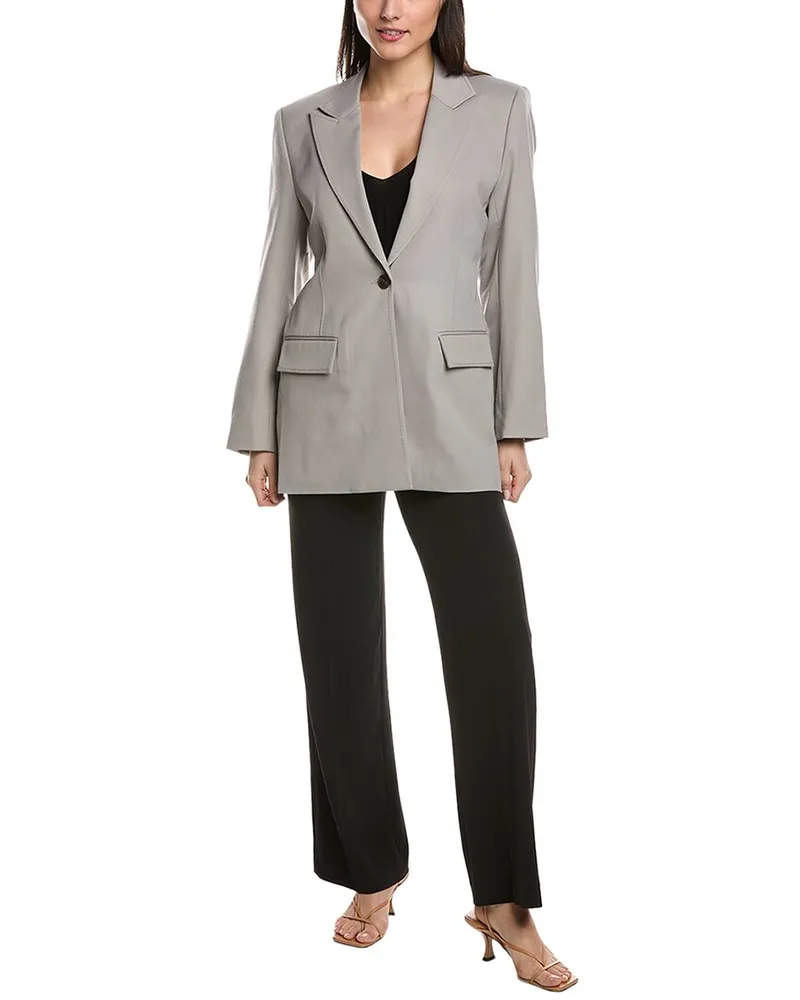 Derek Lam Derek Lam Crosby Nico Single-Breasted Wool-Blend Jacket Grey