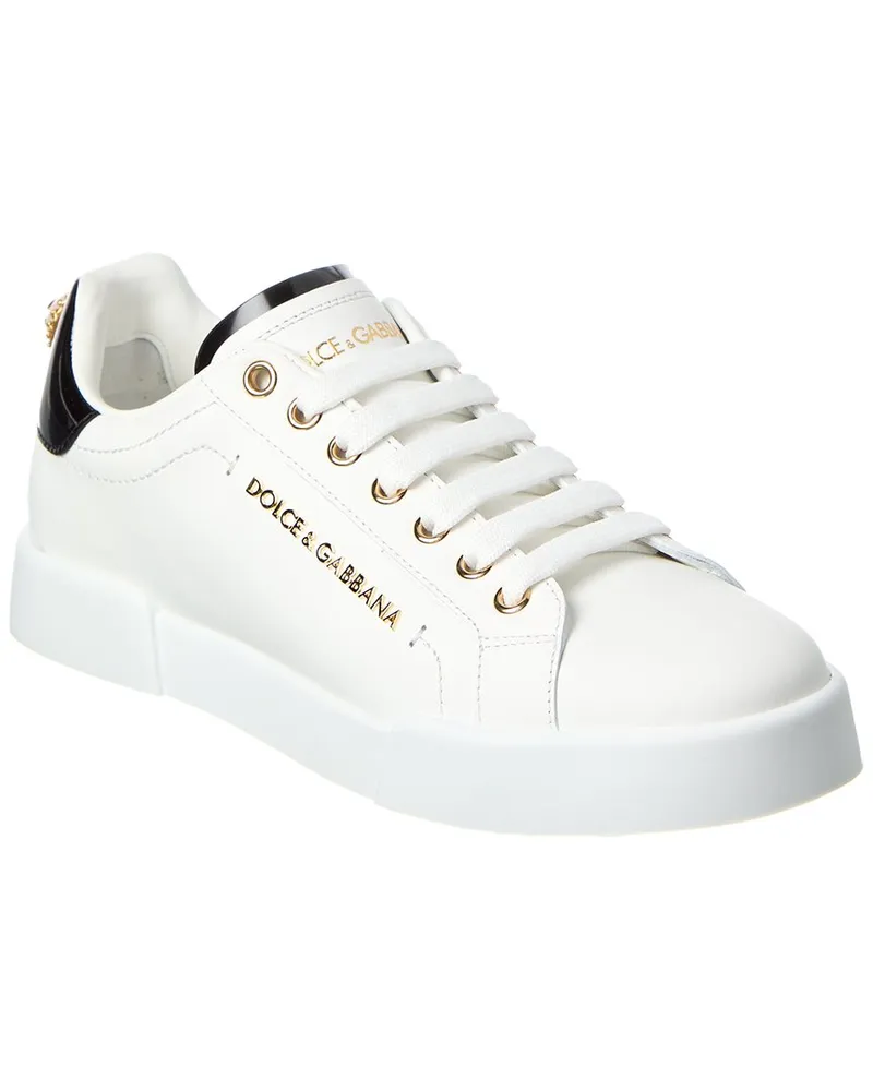 Dolce & Gabbana Portofino Leather Sneaker White