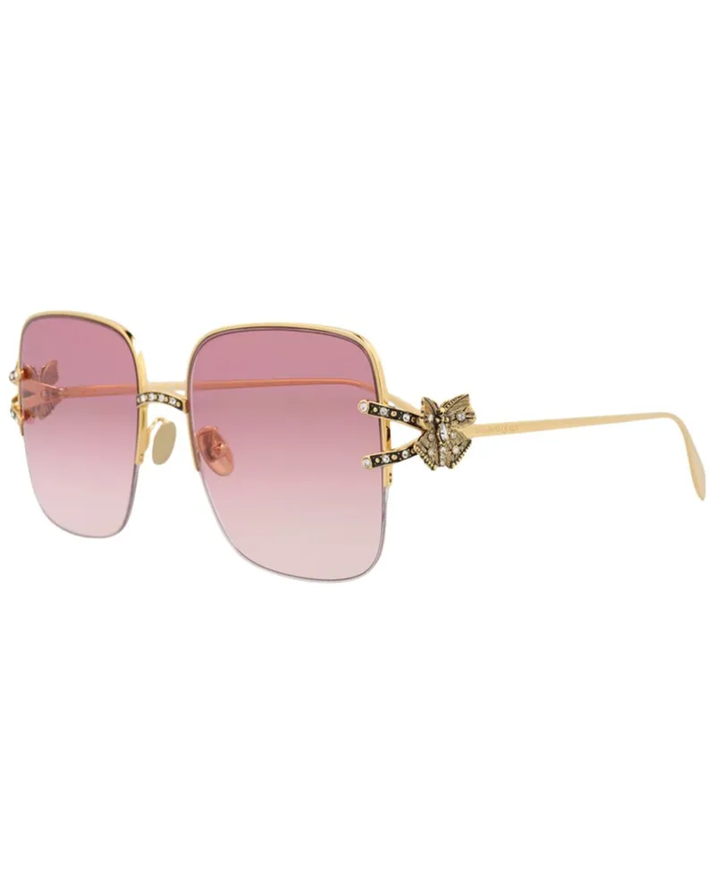 Alexander McQueen Women's AM0371S 57mm Sunglasses Gold