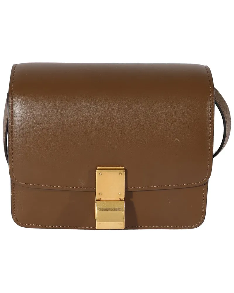 Celine Brown Leather Small Box Bag (Authentic Pre-Loved Nocolor