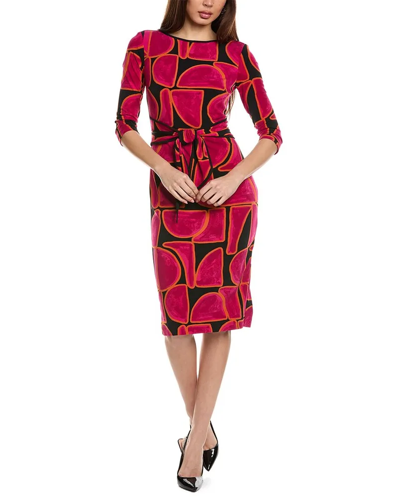 Joseph Ribkoff Tie Waist Sheath Dress Pink