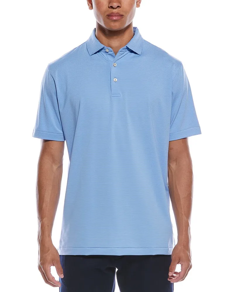 Peter Millar Grove Performance Jersey Polo Shirt Blue