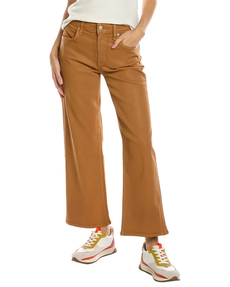 HUDSON Jeans Tobacco High-Rise Wide Leg Jean Brown