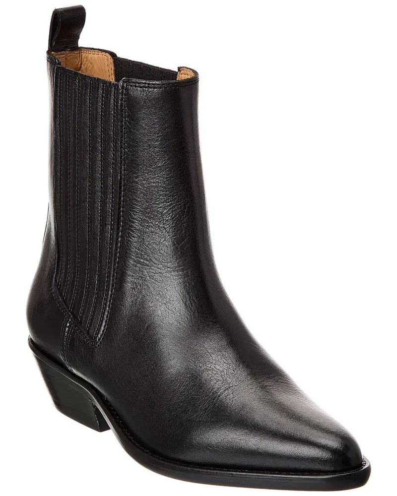 Isabel Marant Delena Leather Bootie Black