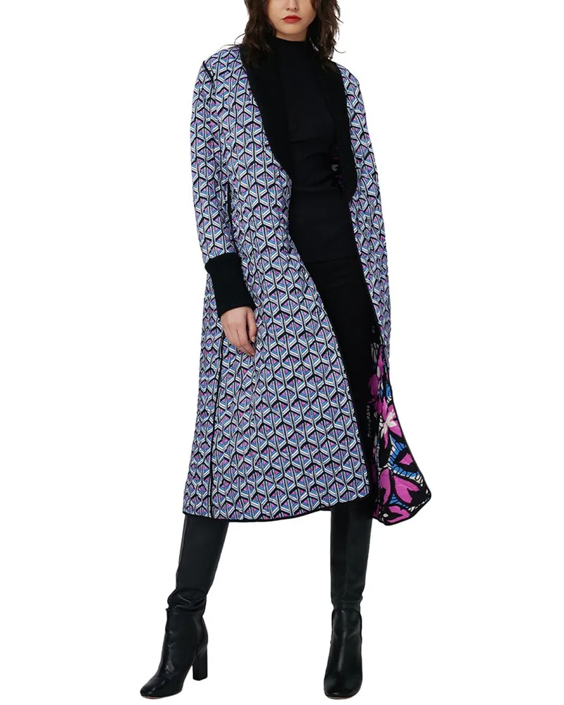 Diane von Furstenberg Loana Reversible Coat Nocolor