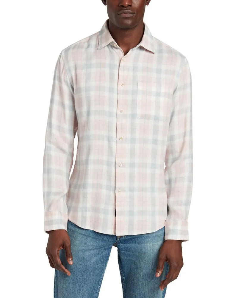 Faherty The Weekend Linen-Blend Shirt Pink