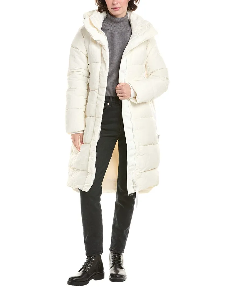 Canada Goose Byward Parka Shiny Crinkle Slim Fit Parka White