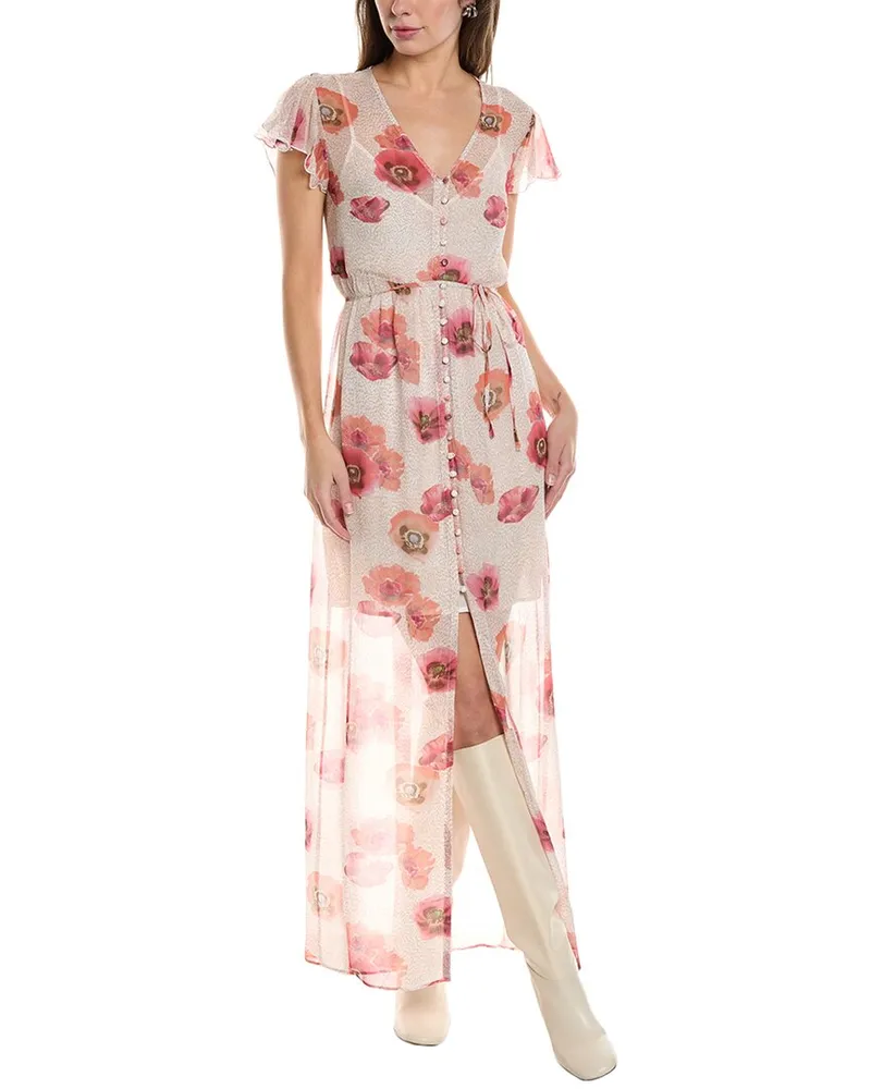 Rag & Bone Raine Silk-Blend Maxi Dress White