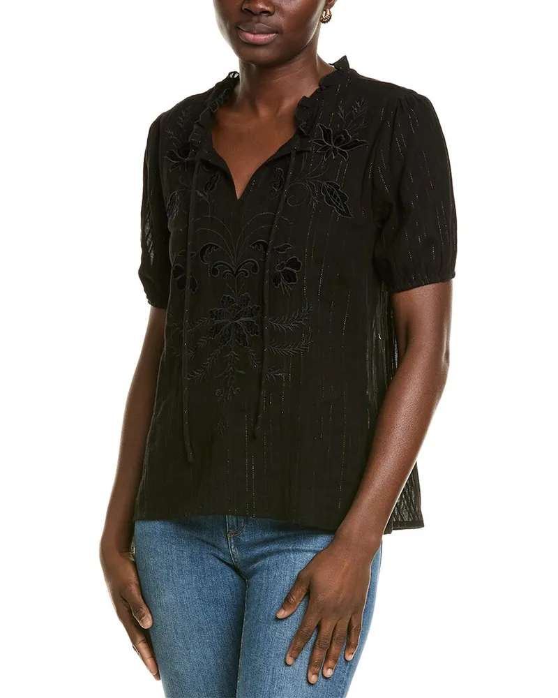 Johnny Was Calme by  Mirah Blouse Black