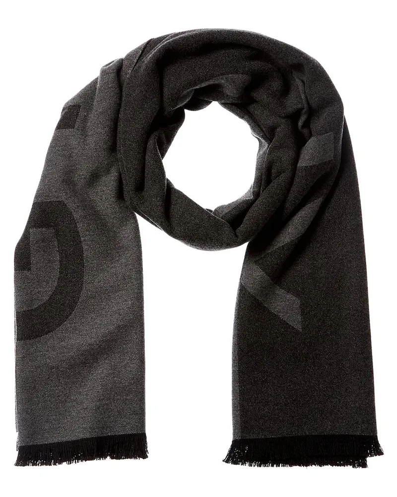 Givenchy Oblong Silk & Wool-Blend Scarf Grey
