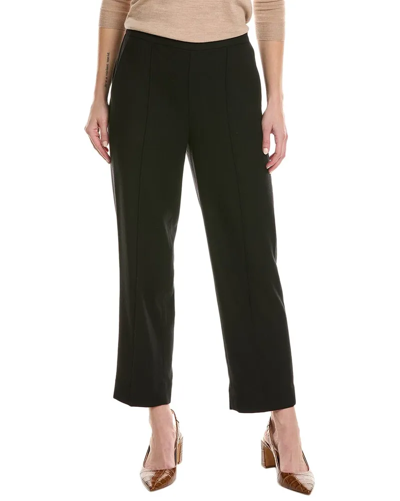 Vince Mid-Rise Wool-Blend Easy Pant Black
