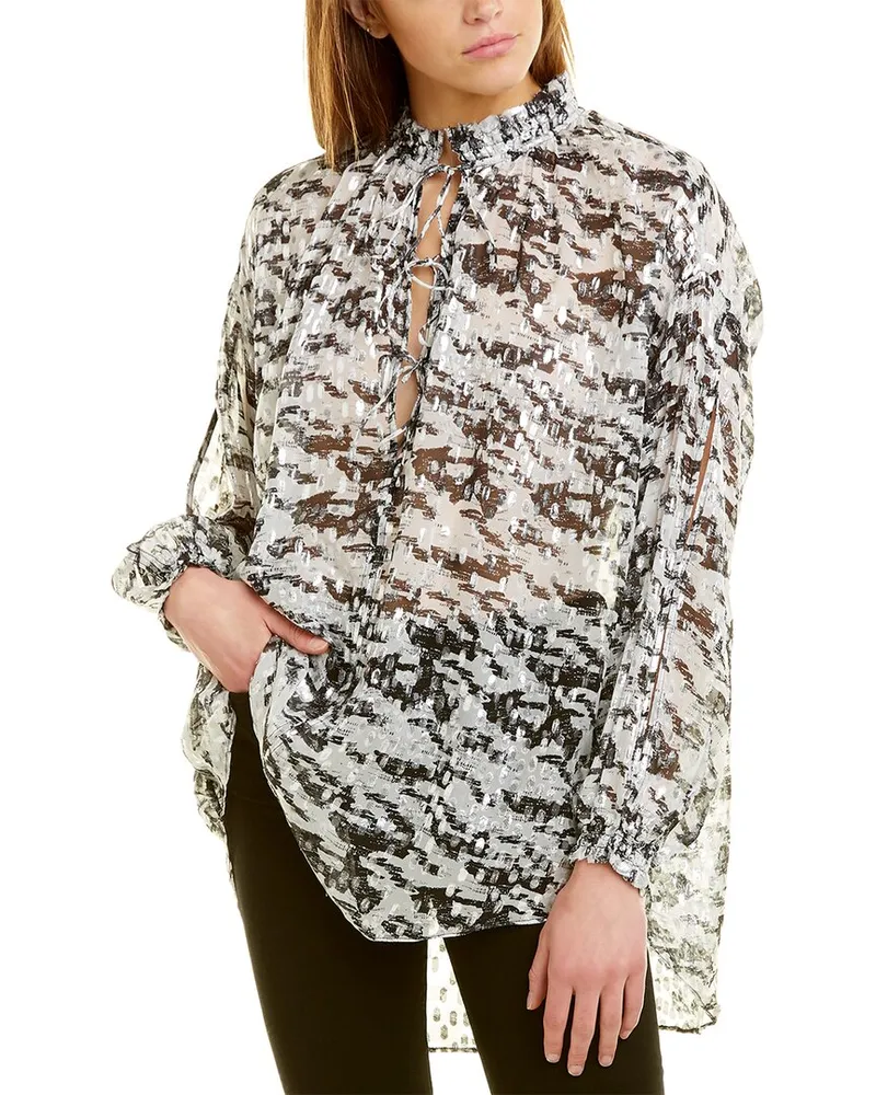 IRO Sella Silk-Blend Top Black