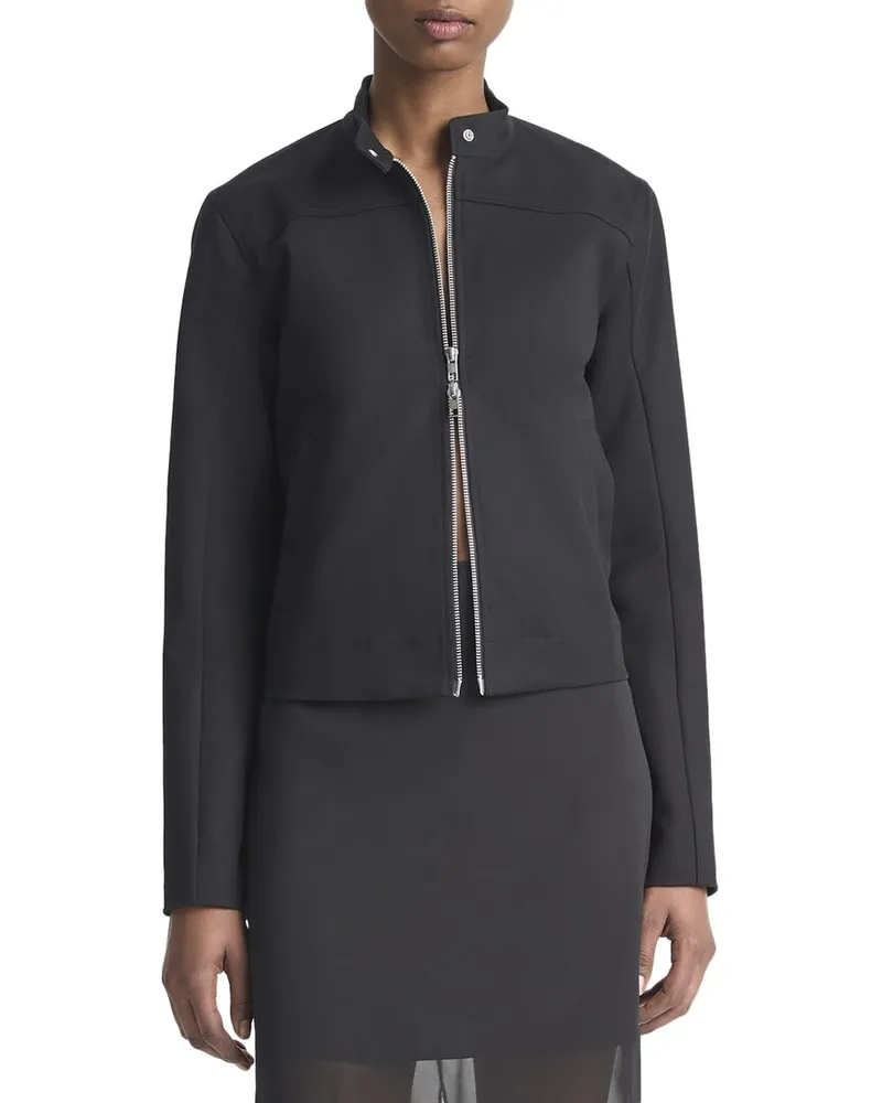 Vince Shrunken Motocross Jacket Black