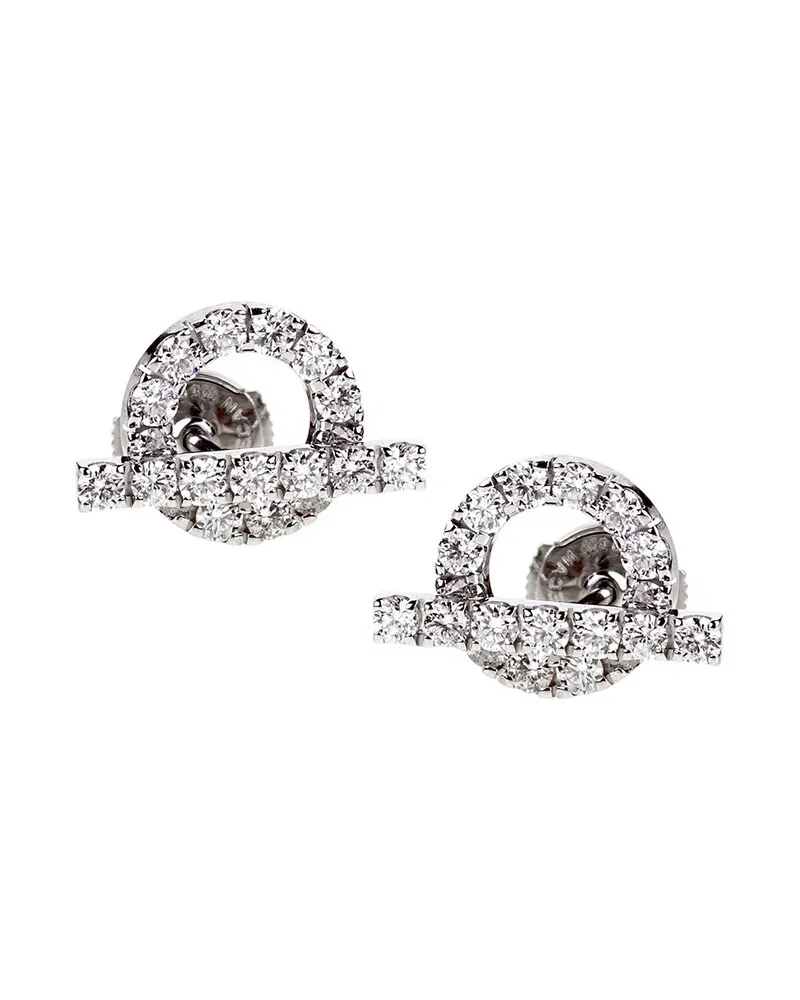 Hermès 18K 1.14 ct. tw. Diamond Finesse Studs (Authentic Pre-Loved Nocolor