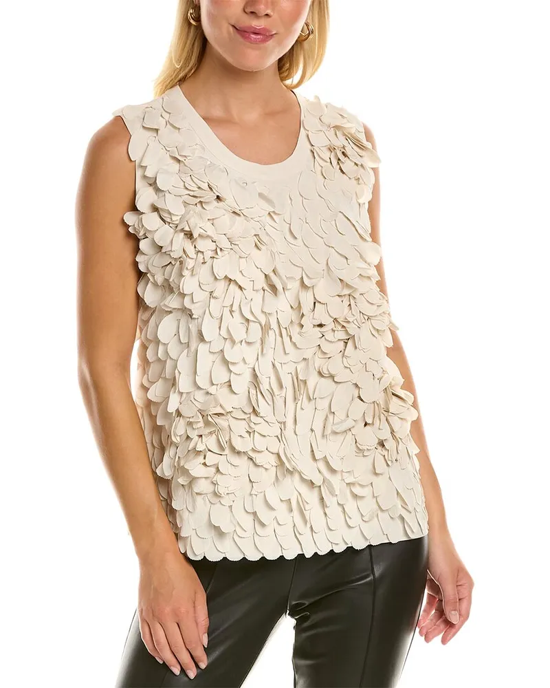 Brunello Cucinelli Petal Silk-Blend Top Nocolor