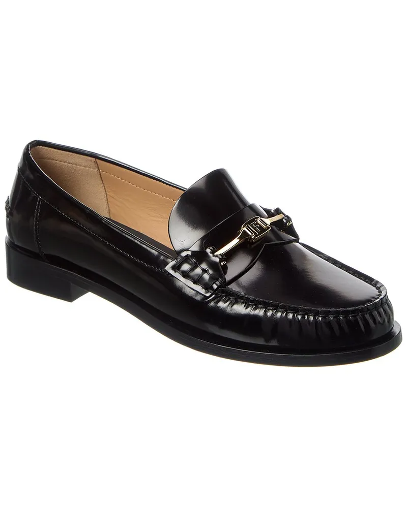 Ferragamo New Vara Chain Leather Loafer Black