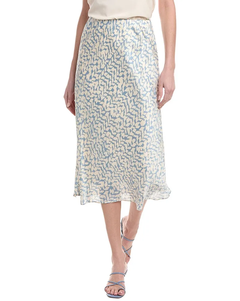 Vince Camuto Pull-On Midi Skirt Blue