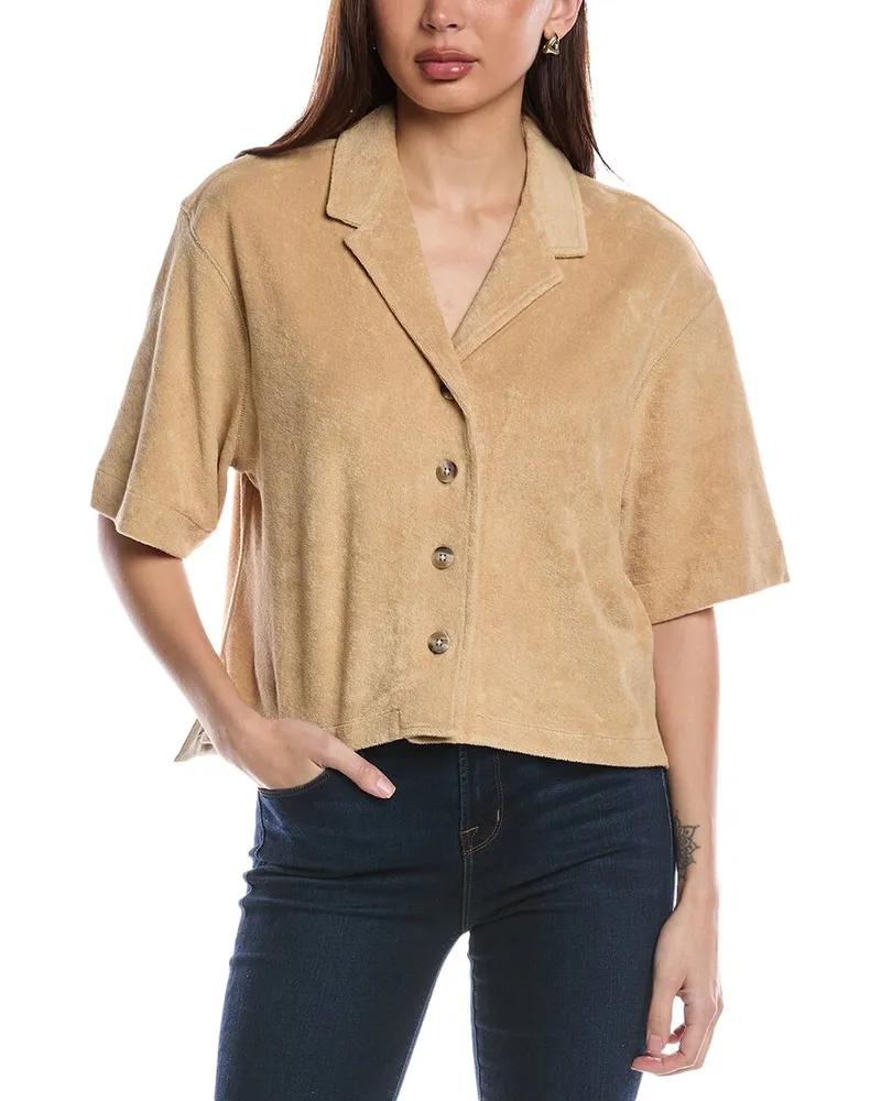 ATM Towel Terry Bowling Shirt Brown