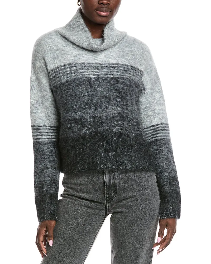 Autumn Cashmere Fluffy Gradient Cashmere Sweater Blue