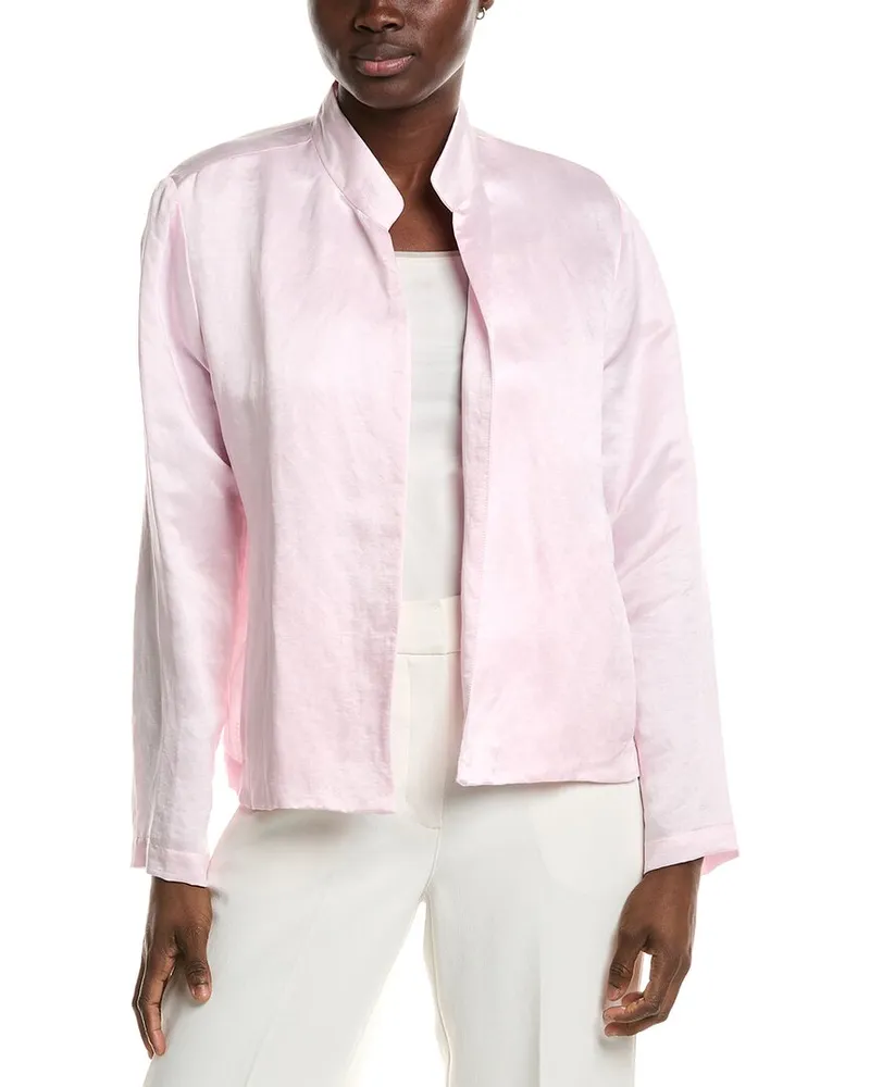 Eileen Fisher Linen & Silk Blend Jacket Pink