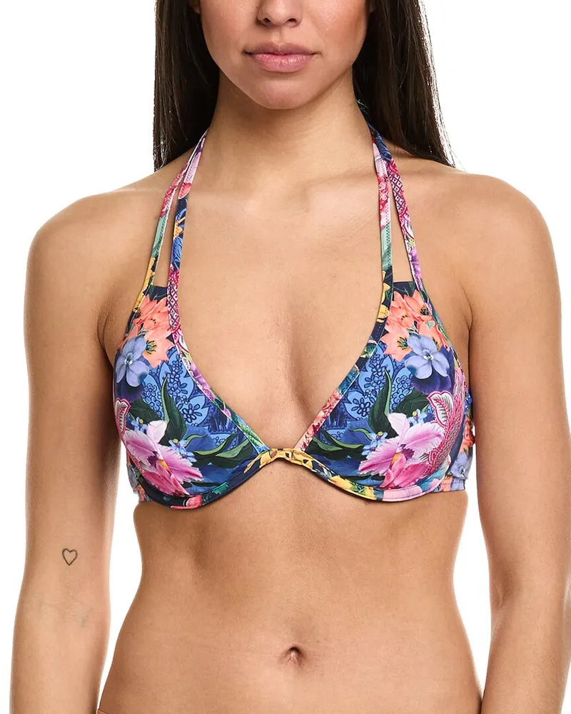 Johnny Was Bikini Top Blue