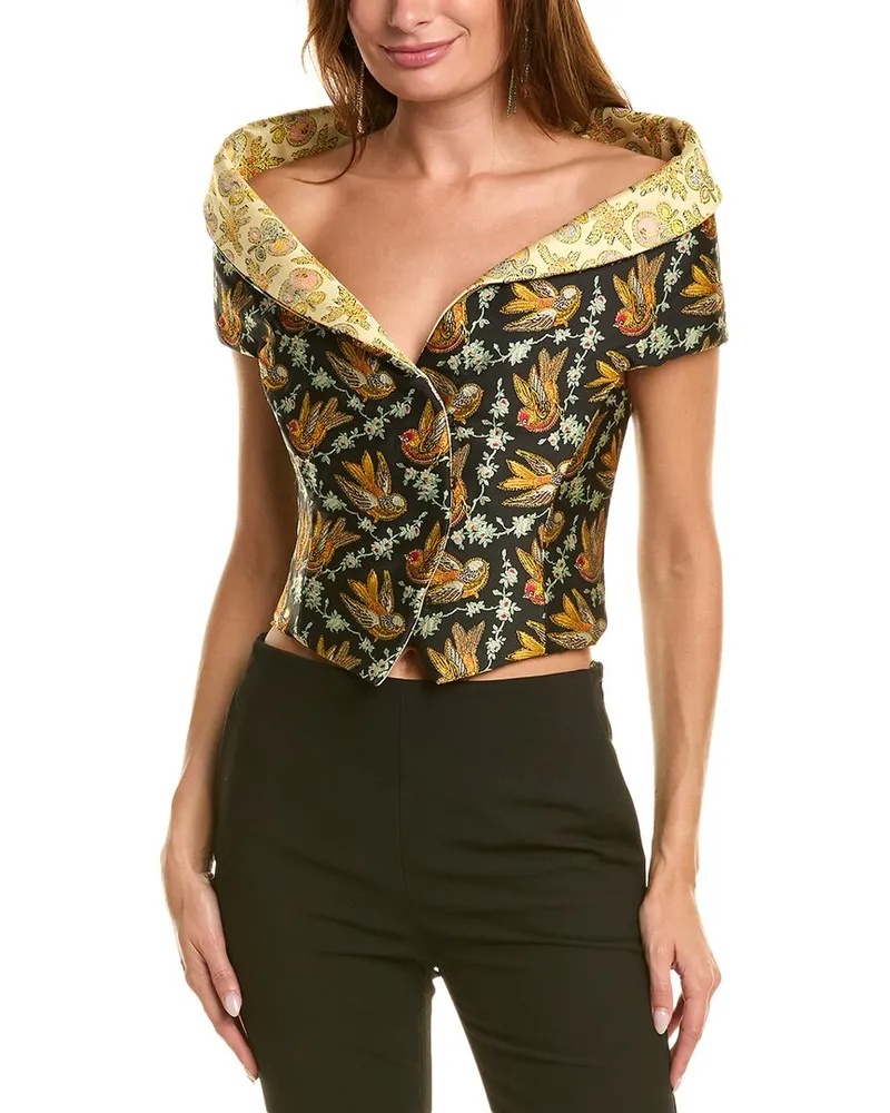 Etro Jacquard Off-The-Shoulder Jacket Nocolor
