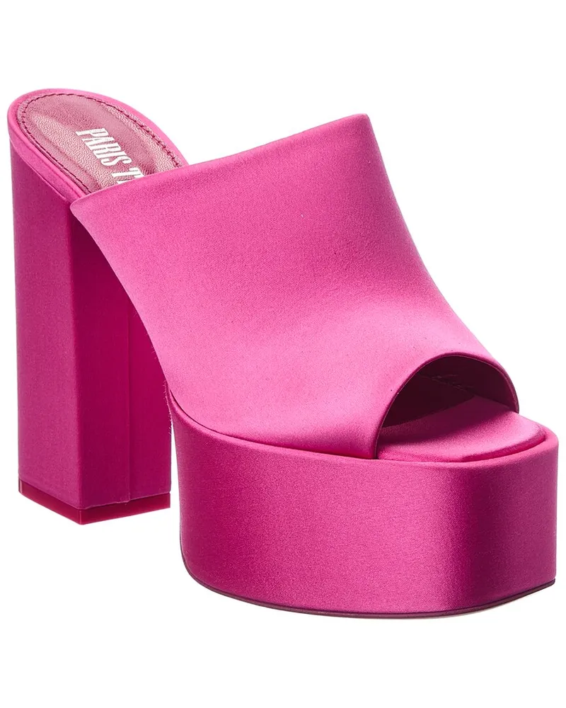 Paris Texas Sasha Satin Platform Sandal Pink