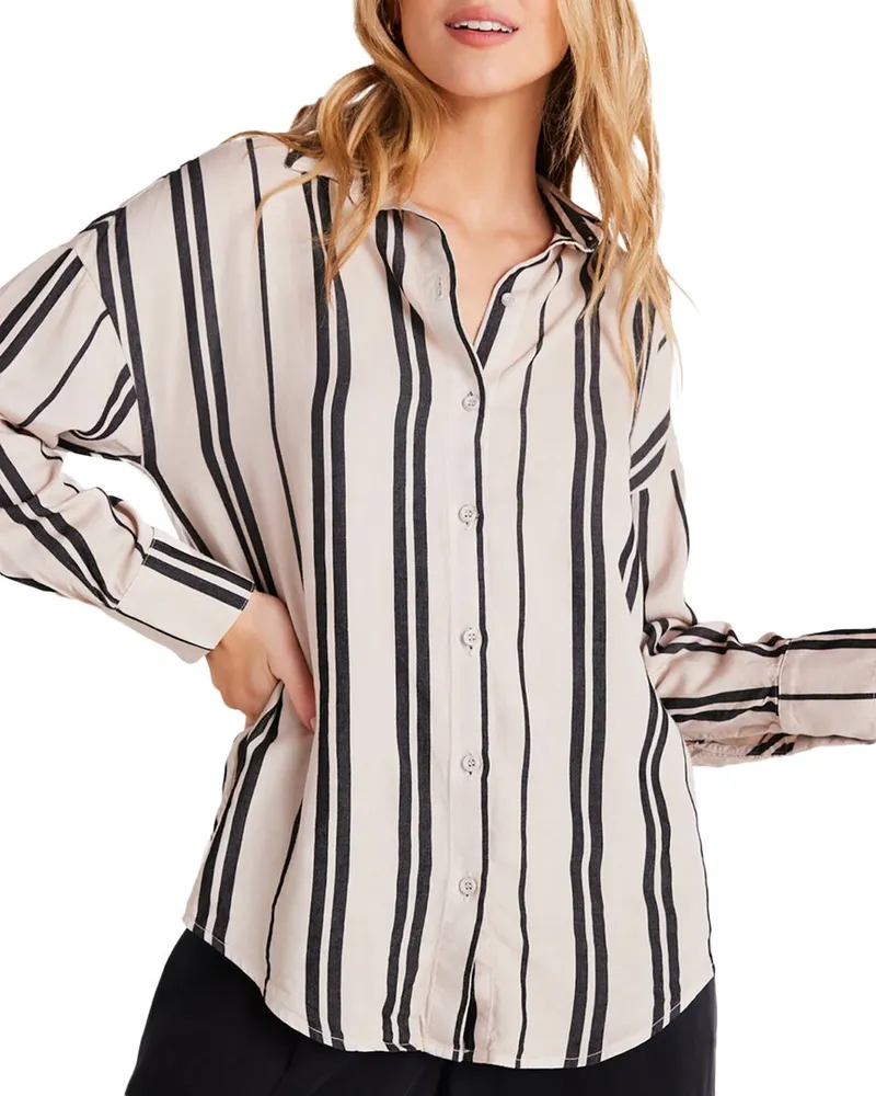Bella Dahl Oversized Button Down Linen-Blend Shirt Nocolor