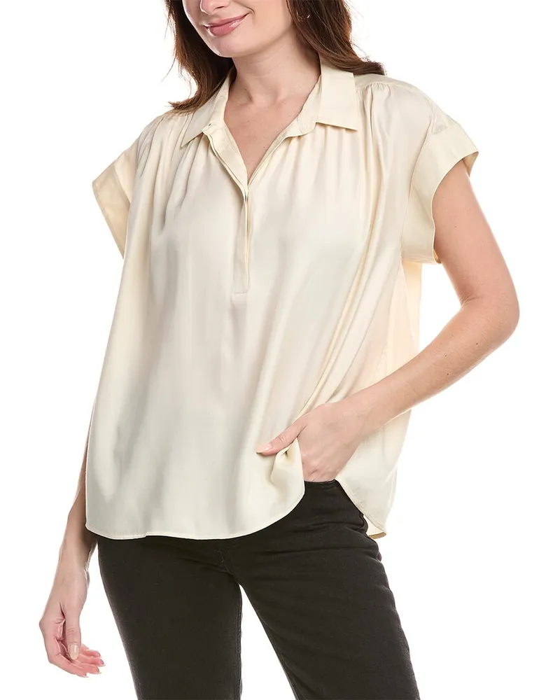 Rag & Bone Robin Silk-Blend Top White