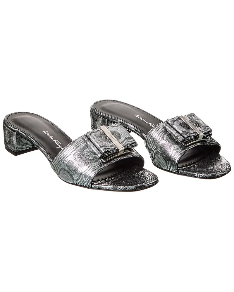 Ferragamo Zefir Suede Sandal (Authentic Pre-Loved Silver