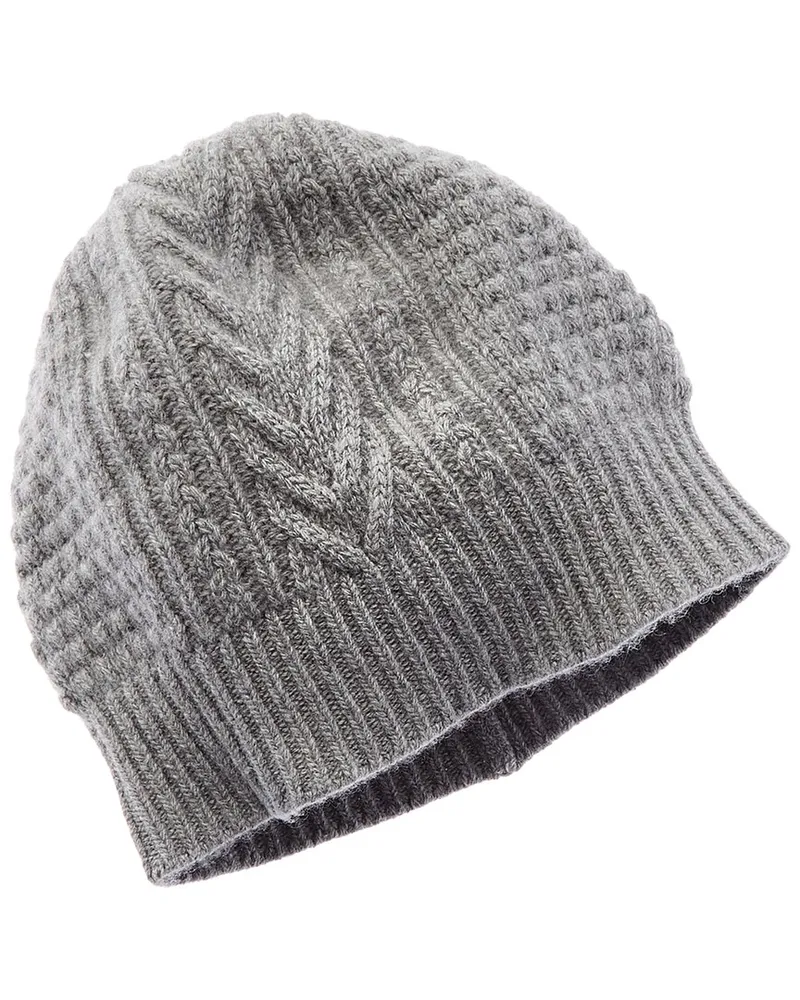 portolano  Stitched Cashmere Beanie Grey