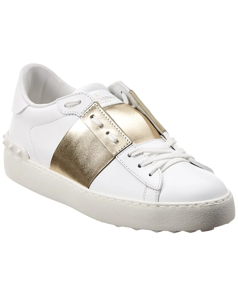 Valentino Garavani Rockstud Open Leather Sneaker Nocolor
