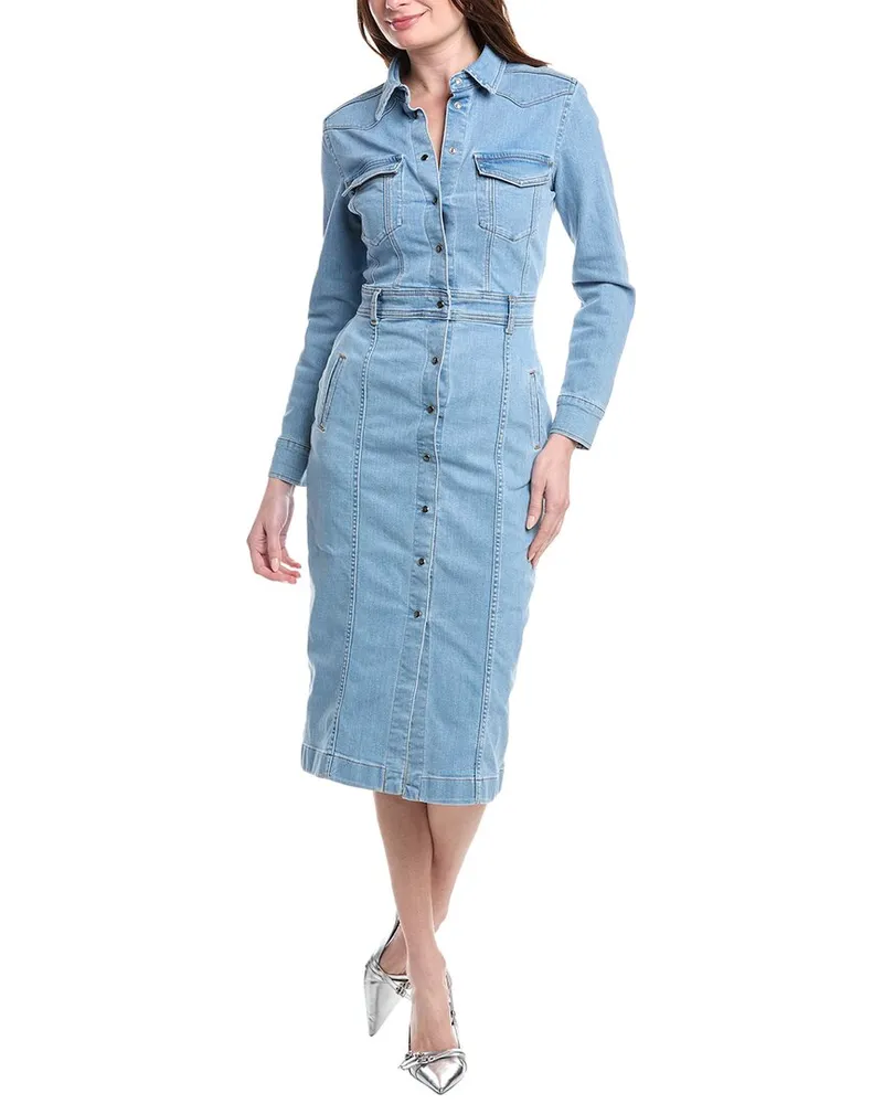 7 for all mankind Luxe Denim Dress Blue