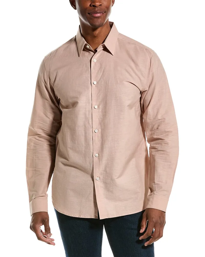 Theory Irving Essential Linen-Blend Shirt Nocolor