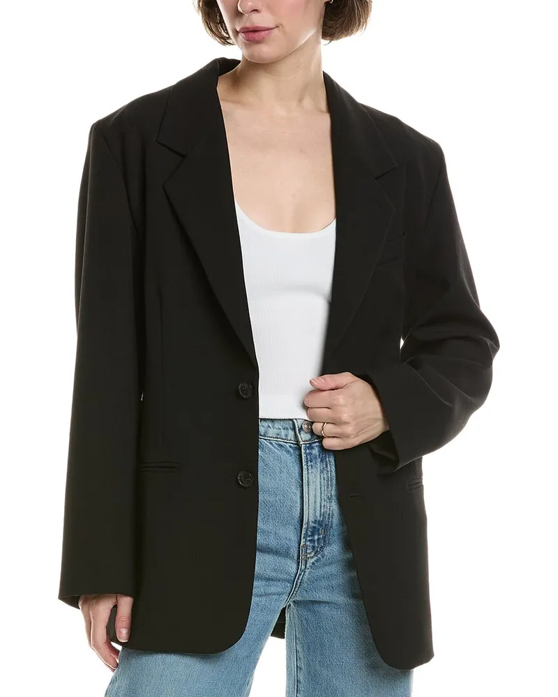 Frame Denim Grandfather Blazer Black