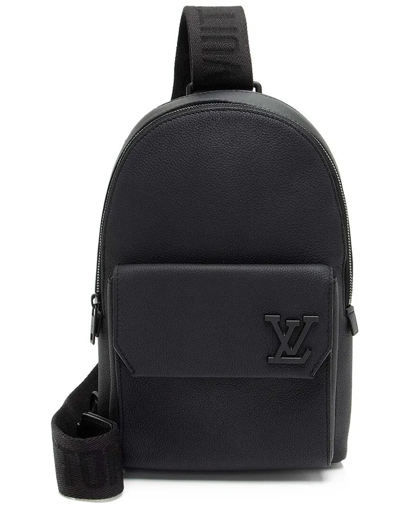 Louis Vuitton Black Calfskin Aerogram Pilot Slingbag (Authentic Pre-Loved Nocolor