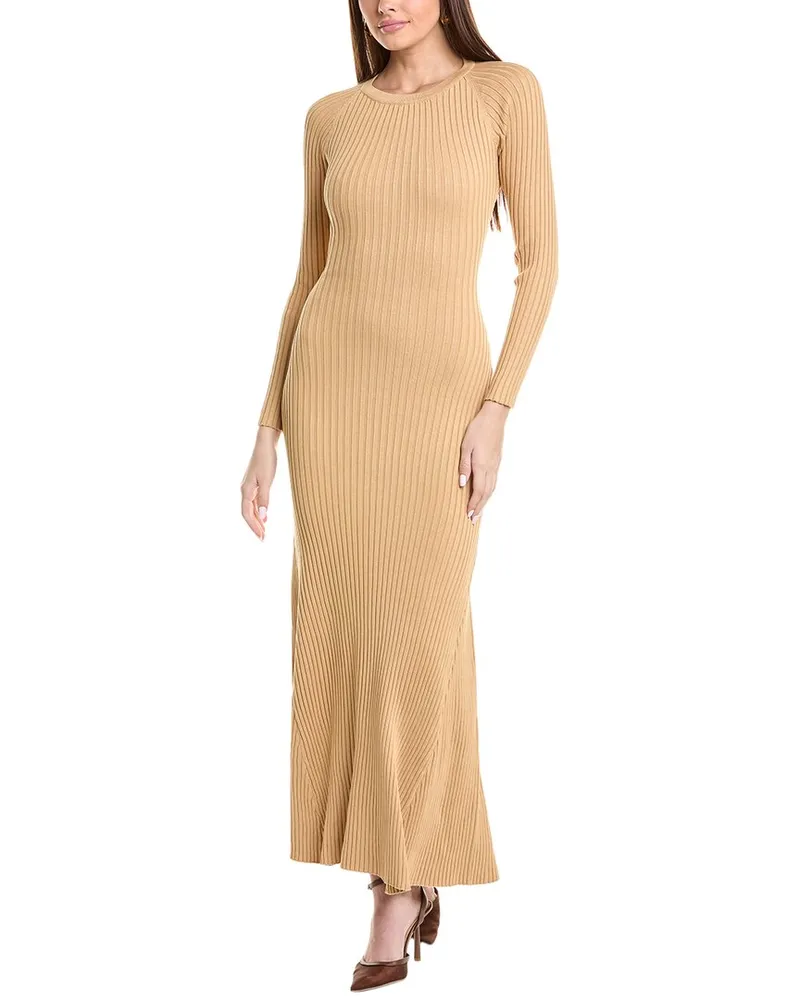 Bardot Amaro Knit Maxi Dress Brown