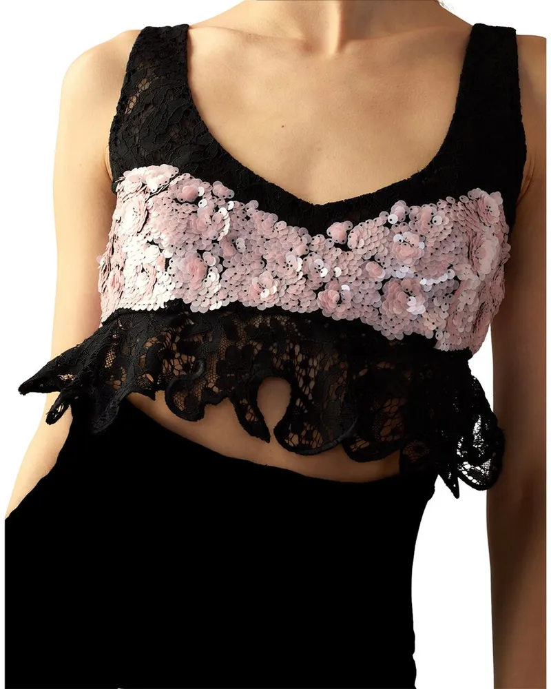 Cynthia Rowley The Cosmo Sequin Knit Top Nocolor