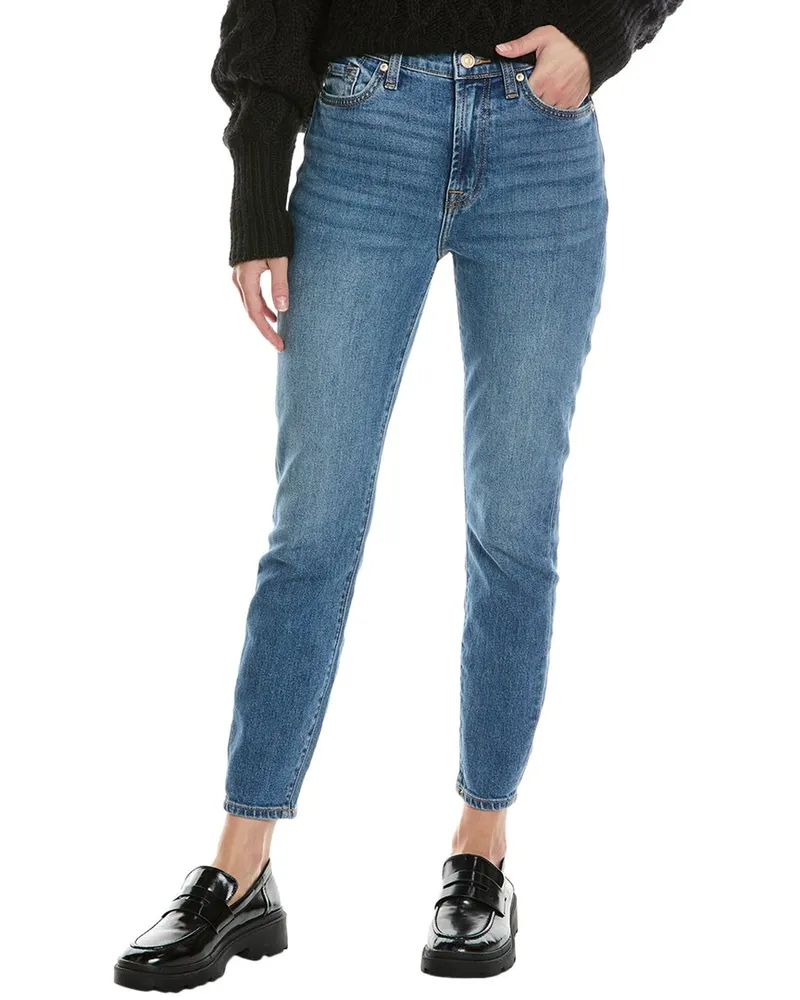 7 for all mankind High-Waist Gwenevere Ankle Cut Jean Blue