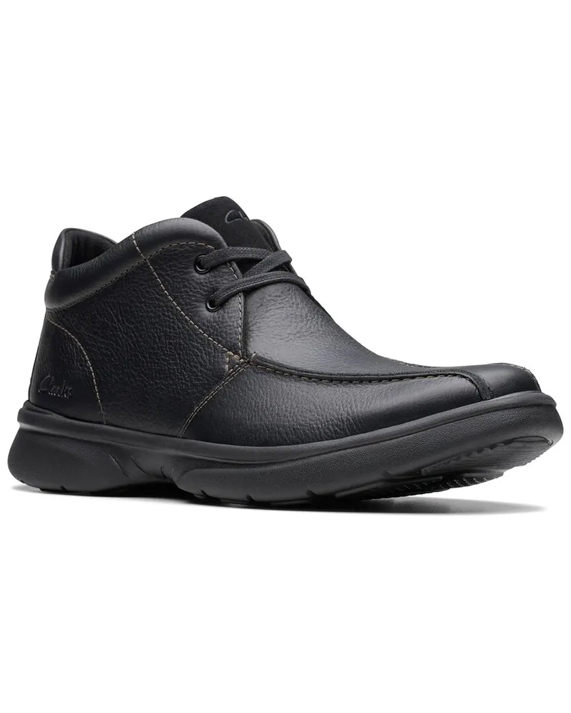 Clarks Bradley Up Leather Boot Black