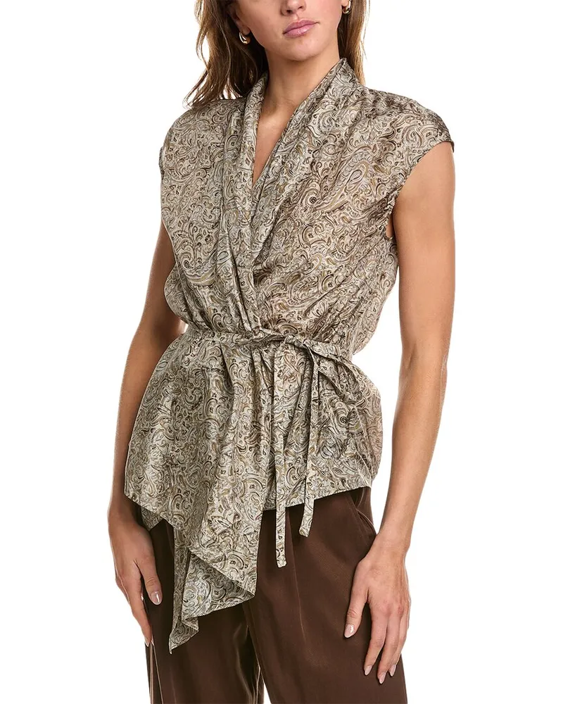 Brunello Cucinelli Silk T-Shirt Nocolor