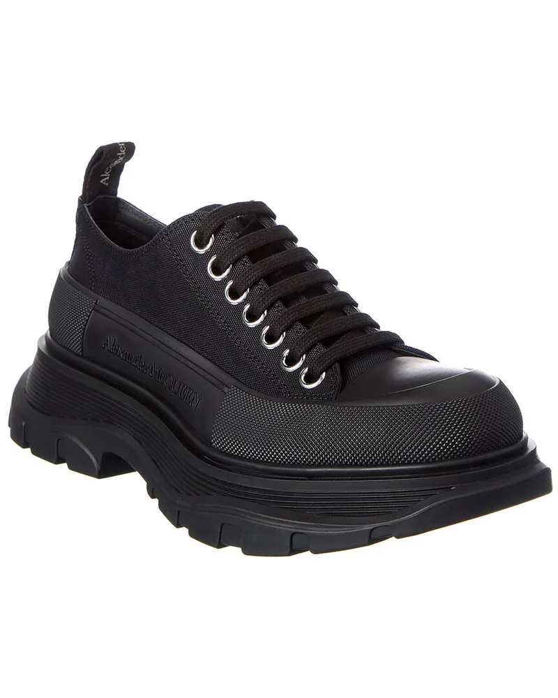 Alexander McQueen Tread Slick Canvas Sneaker Black