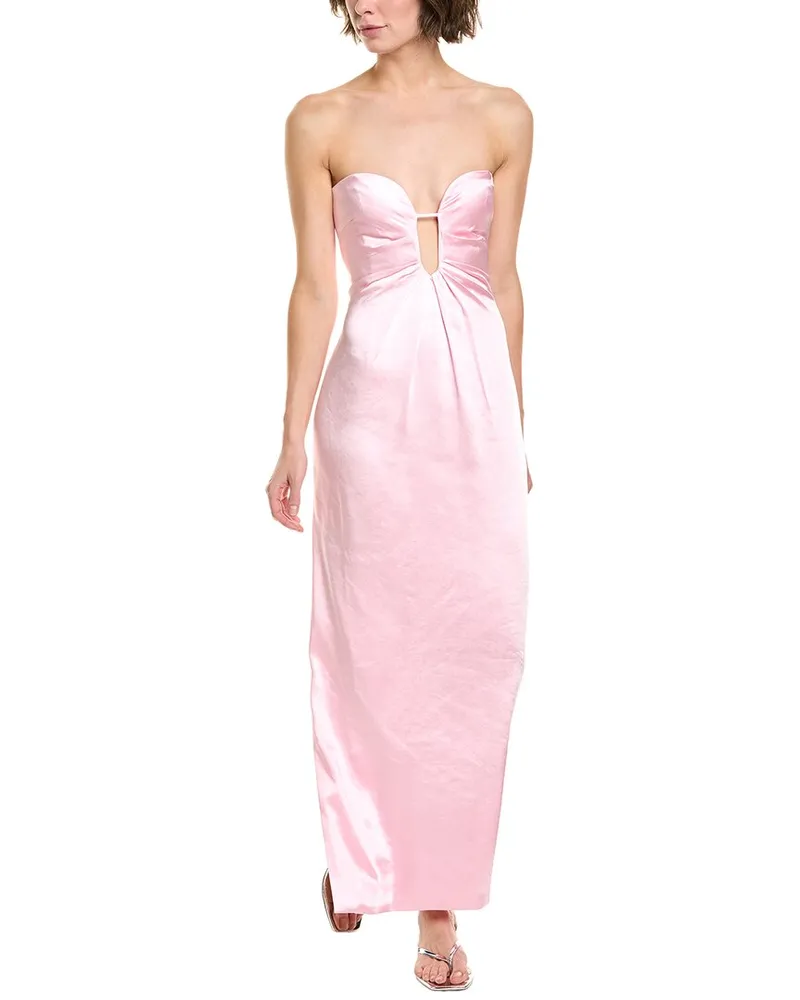 Bardot Clea Satin Maxi Dress Pink