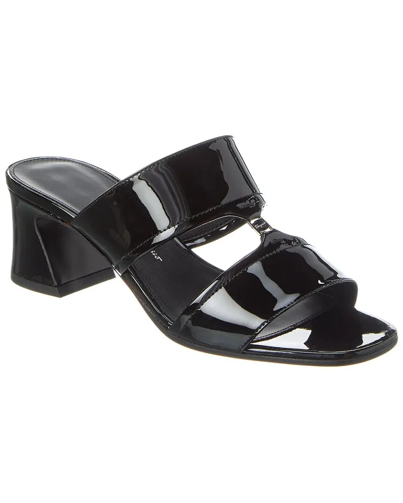 Ferragamo Tot Patent Sandal Black