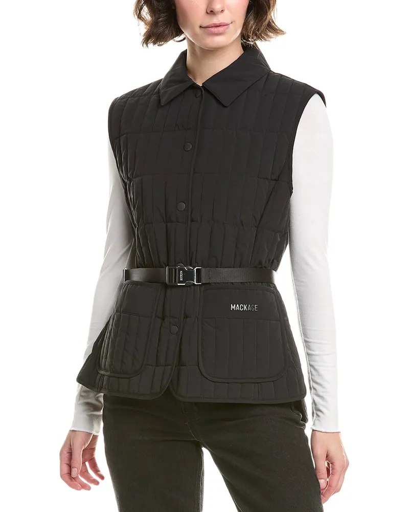 Mackage Helia Light Down Vertical Quilted Vest Nocolor