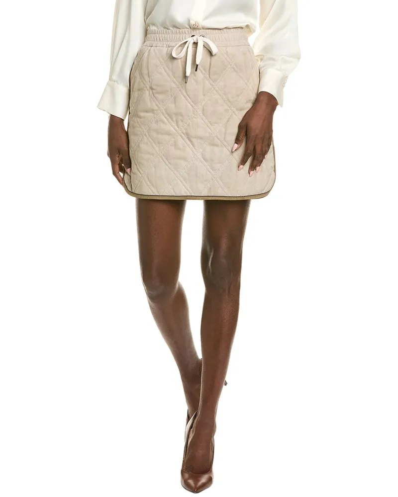 Brunello Cucinelli Leather Mini Skirt Nocolor