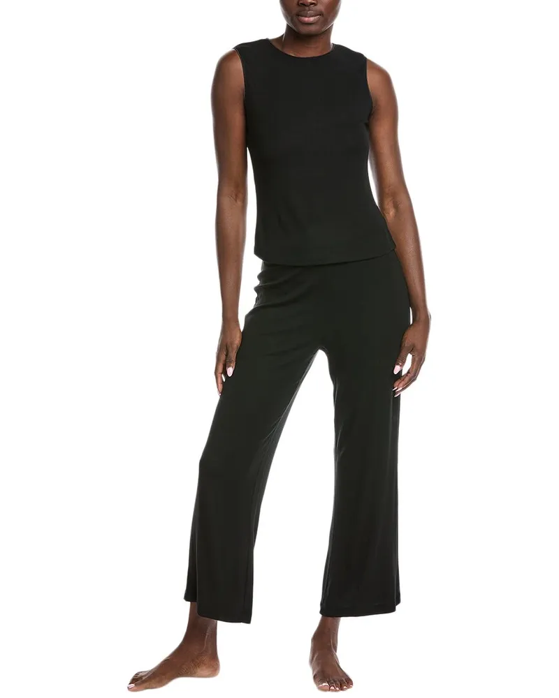 NATORI 2pc Rib Essential Pajama Set Black