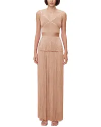 Hervé Léger Icon Metallic Ottoman Fringe Gown 